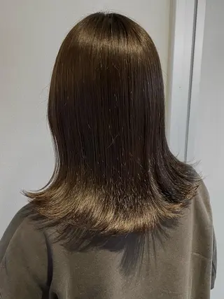 セミロング カラー パーマ ヘアアレンジ 坂尻 嘉珠也のヘアスタイル
