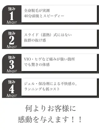 メンズ 脱毛サロン y0uのエステ・リラクイメージ