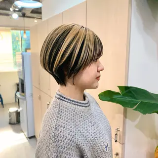 ショート カラー 前田 健太のヘアスタイル