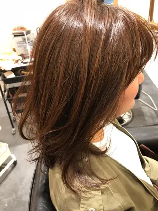 セミロング 髪質改善 十河　勇作のヘアスタイル