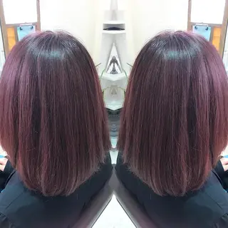 ミディアム カラー 青木 茂樹⭐️ 透明感カラーのヘアスタイル