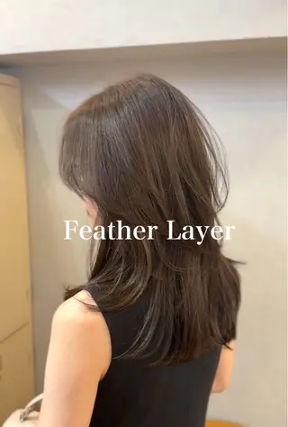 ロング カラー layercut✂️ 韓国ヘア/髪質改善のヘアスタイル