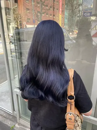 ロング カラー ワインレッド 🍒KAHOのヘアスタイル