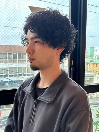 ミディアム メンズ ヒロ銀座barber shop 大阪本店所属・平田 翔也のヘアスタイル