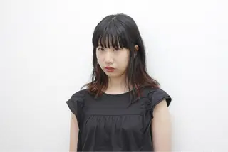 セミロング カラー ヘアアレンジ deuxpapie所属・木村 美菜のヘアスタイル