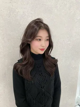 ロング カラー 🤎大人かわいい🤎 韓国レイヤー🤎力丸のヘアスタイル