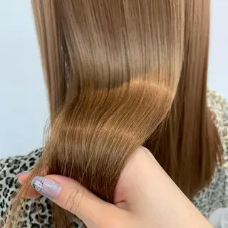 セミロング レイヤー×グレージュ /ピンク🩷mioのヘアスタイル