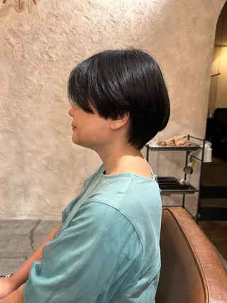 ショート 切りっぱなしボブ 大阪梅田/きょうかのヘアスタイル