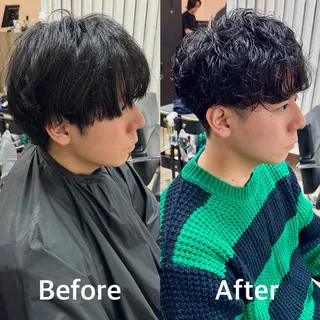ミディアム パーマ メンズ 【池袋/スパイキー ショート】ⓝⓘⓜⓤのヘアスタイル