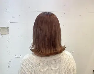 ミディアム たなか もえなのヘアスタイル