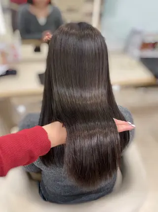 ロング カラー 透明感ワンカラー 🎀髪質改善/AOのヘアスタイル