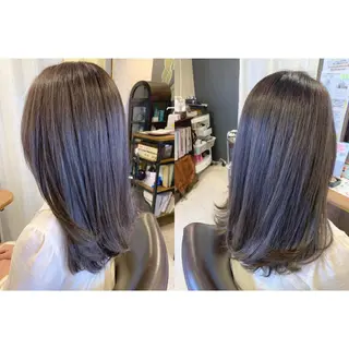 ミディアム カラー ✨縮毛矯正✨髪質改善 ナカシマ ユミのヘアスタイル