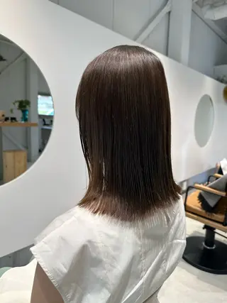 ミディアム カラー 野中 久美子のヘアスタイル