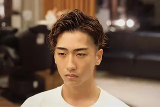 ミディアム パーマ メンズ 前田賢生 ご新規様はNGのヘアスタイル
