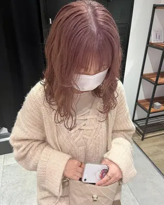 セミロング Juri /暖色カラーのヘアスタイル