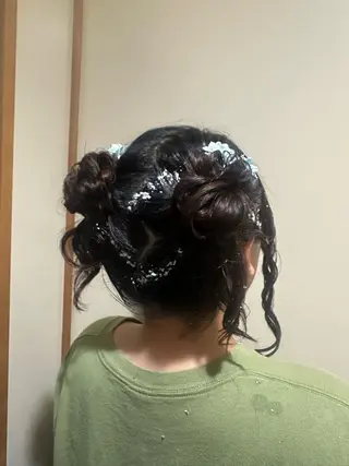 ミディアム ヘアアレンジ レイビューティー豊田 丸山店アシスタントのヘアスタイル