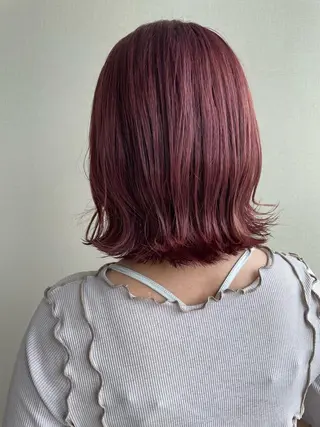ミディアム カラー gotoday　shaire　saron所属・miu. ボブ/透け感カラーのヘアスタイル