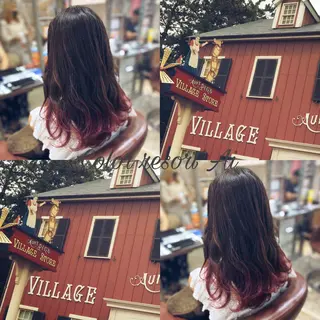 セミロング カラー 透明感カラー 青柳凌平のヘアスタイル