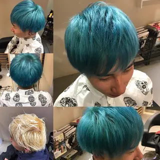 ショート カラー メンズ 大久保 隆蔵のヘアスタイル