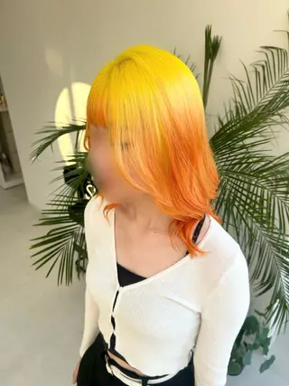 セミロング カラー 🐾ハイトーンブリー チ🐾ひなたのヘアスタイル