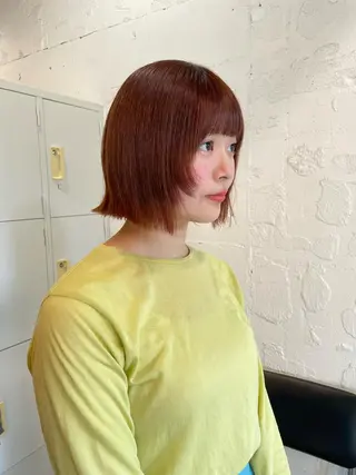 ショート カラー ヘアアレンジ satsuki 暖色・ブラウンカラーのヘアスタイル