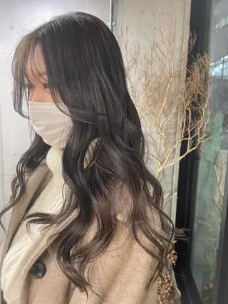 ロング rii-🩰 トレンド韓国ヘアのヘアスタイル