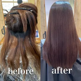 ロング 縮毛矯正/髪質改善 主税巧一のヘアスタイル