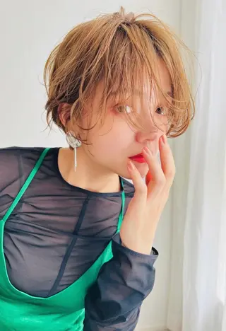 ショート IVE所属・ブリーチなし🤍 渋谷／原島杏奈のヘアスタイル