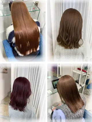 セミロング カラー 安井まゆ _Box mico.のヘアスタイル