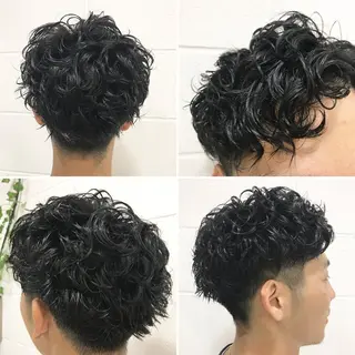 ショート パーマ メンズ "PEPPU "所属・派手髪、ハイトーン ショートヘアShinのヘアスタイル