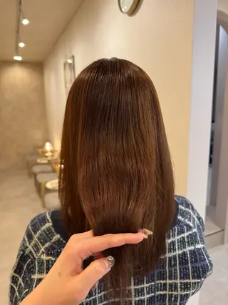 ミディアム カラー ともか/美髪透明感 カラー/顔周りカットのヘアスタイル