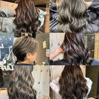 ミディアム カラー LAFF きよののヘアスタイル