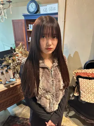 ロング カラー もりやま りりかのヘアスタイル
