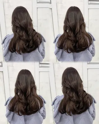 セミロング タニ トモのヘアスタイル