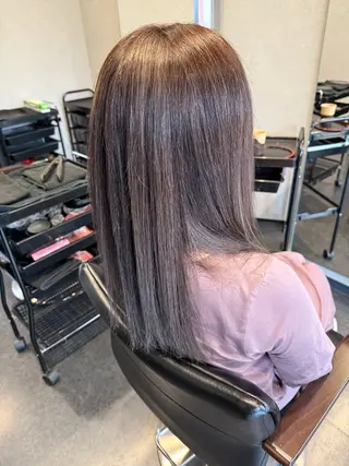 セミロング 髪質改善⚡️カラー 🍀武久 誠🍀のヘアスタイル