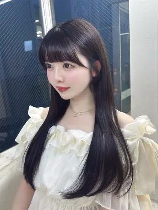 ロング レイヤーカット/ 顔まわり/リキのヘアスタイル
