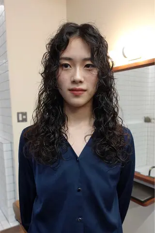 ロング パーマ ボブパーマ/パーマ ウルフパーマのヘアスタイル