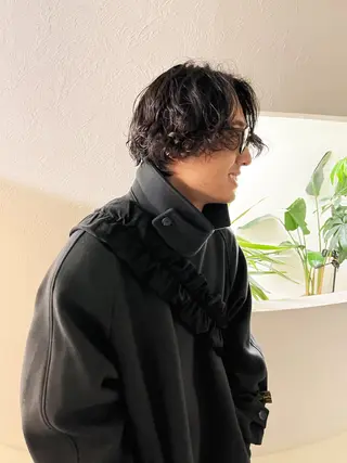 ショート パーマ メンズ メンズハイトーン/栄 /イトウタケルのヘアスタイル