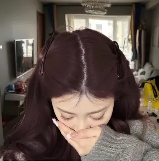 ロング カラー ヘアアレンジ 🎀Nanako🦢 暖色girly🪽‪のヘアスタイル
