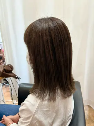 ミディアム カラー 秋山知穂🌸縮毛矯正 ショートお任せ🌸のヘアスタイル