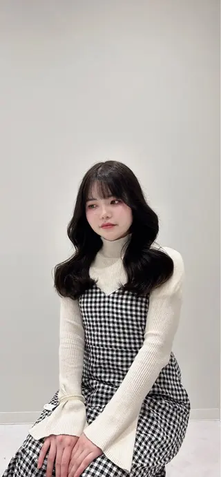 セミロング MAEUL NAGOYA所属・⛓韓国IDOLヘア 🥀🖤/あいりのヘアスタイル