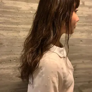 ロング パーマ タンバルモリパーマ 礒井メンキのヘアスタイル