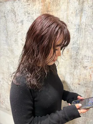 セミロング 【お洒落パーマ】 Elme　肥塚康汰郎のヘアスタイル