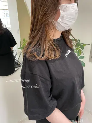 ミディアム カラー パーマ ヘアアレンジ 女性スタイリスト専門サロン Zina 天神所属・NANA/trend style🕊🍑のヘアスタイル