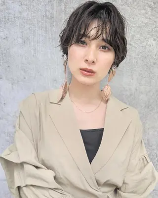 ショート カラー ヘアアレンジ 南堀江 möwen ( メーヴェ )所属・mowen RUIのヘアスタイル