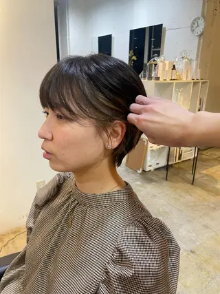 ショート カラー RIN／韓国ヘア レイヤーカットのヘアスタイル