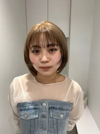 ショート カラー 透明感カラー/cut モデル募集🪡ハルカのヘアスタイル