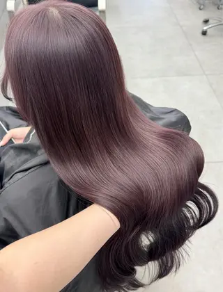ロング カラー 𝐥𝐚𝐲𝐞𝐫 韓⛓️ハイトーンのヘアスタイル