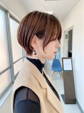 ショート カラー lab.by ioe中崎店所属・中北篤志 ショートボブのヘアスタイル