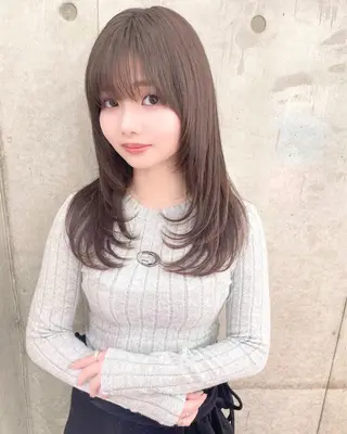 ロング カラー 韓国ヘア🇰🇷 レイヤー/芝春樹のヘアスタイル